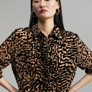 Lola Casademunt Animal Print | Camisas Y Blusas<Camisa animal print MARRON-NEGRO