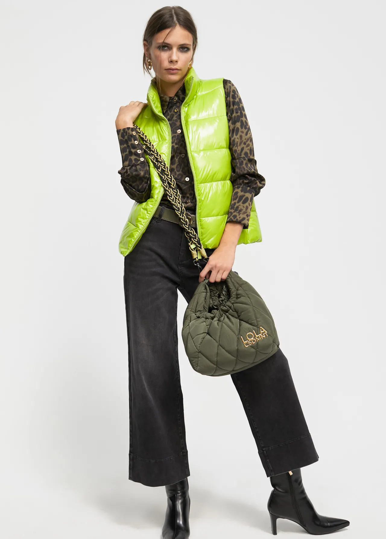 camisa_animal_print_0.webp Lola Casademunt Animal Print | Camisas Y Blusas<Camisa animal print NEGRO-VERDE