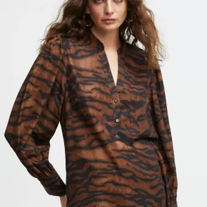 Lola Casademunt Animal Print | Camisas Y Blusas<Camisa animal print MARRON-NEGRO