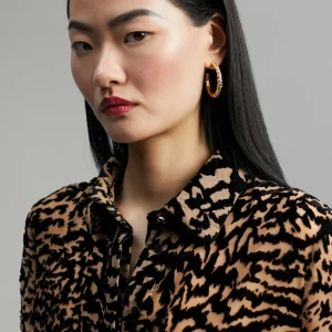 Lola Casademunt Animal Print | Camisas Y Blusas<Camisa animal print MARRON-NEGRO