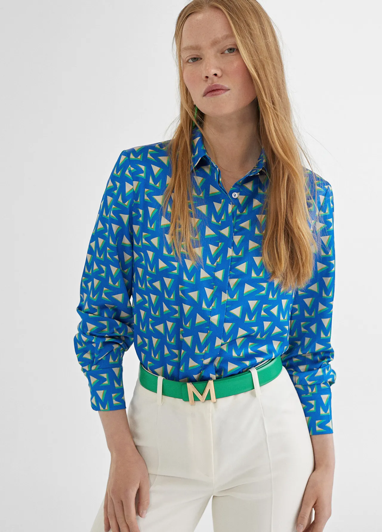 camisa_azul_estamapada_0.webp Lola Casademunt Camisas Y Blusas<Camisa azul estamapada ROJO