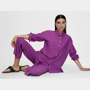 Lola Casademunt Camisas Y Blusas<Camisa basica manga larga LILA