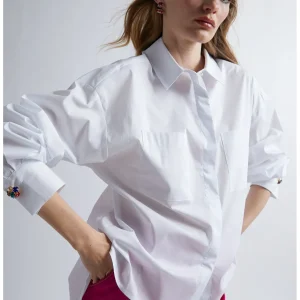 Lola Casademunt Camisas Y Blusas<Camisa botones joya | COLECCIÓN MAITE | Lola Casademunt BLANCO