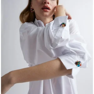 Lola Casademunt Camisas Y Blusas<Camisa botones joya | COLECCIÓN MAITE | Lola Casademunt BLANCO