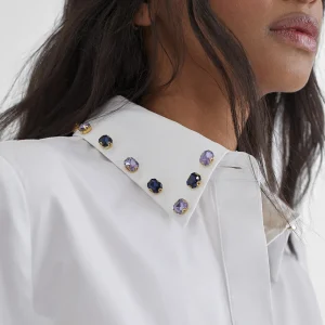 Lola Casademunt Camisas Y Blusas<Camisa con detalle joyas BLANCO