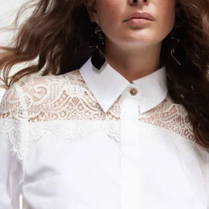 Lola Casademunt Camisas Y Blusas<Camisa con encaje NEGRO