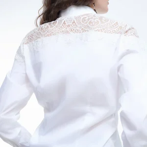 Lola Casademunt Camisas Y Blusas<Camisa con encaje NEGRO