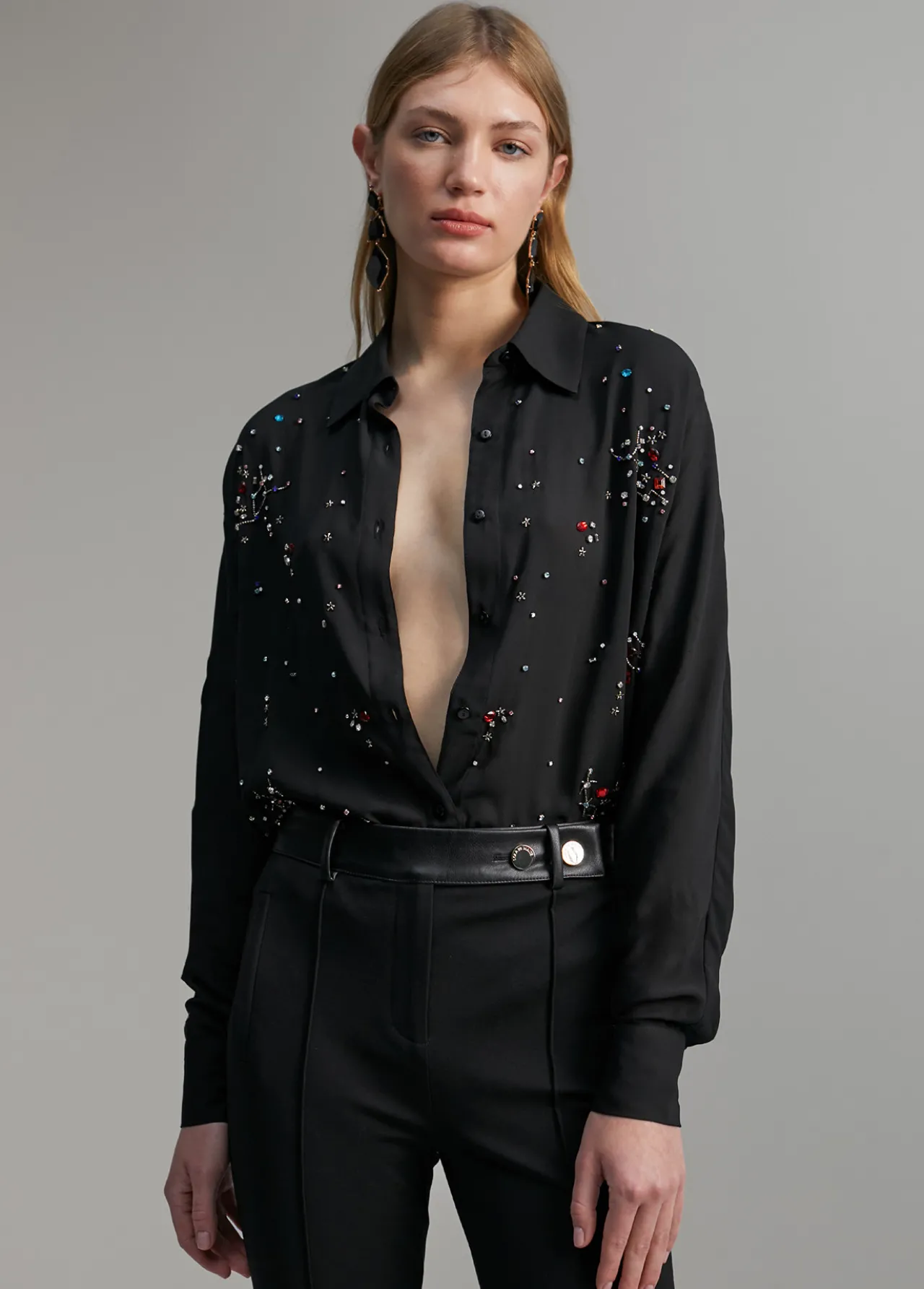 camisa_detalle_joyas_0-1.webp Lola Casademunt Camisas Y Blusas<Camisa detalle joyas NEGRO