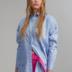 Lola Casademunt Camisas Y Blusas<Camisa detalle joyas CELESTE