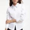 Lola Casademunt Camisas Y Blusas<Camisa detalle tachas BLANCO