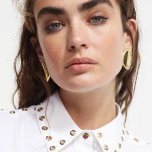 Lola Casademunt Camisas Y Blusas<Camisa detalle tachas BLANCO