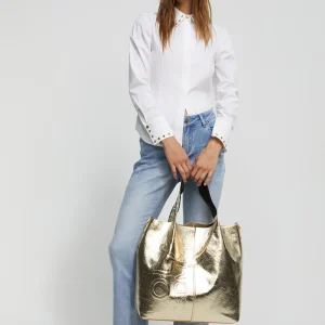 Lola Casademunt Camisas Y Blusas<Camisa detalle tachas BLANCO