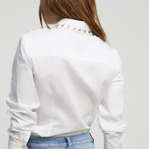 Lola Casademunt Camisas Y Blusas<Camisa detalle tachas BLANCO