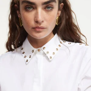 Lola Casademunt Camisas Y Blusas<Camisa detalle tachas BLANCO