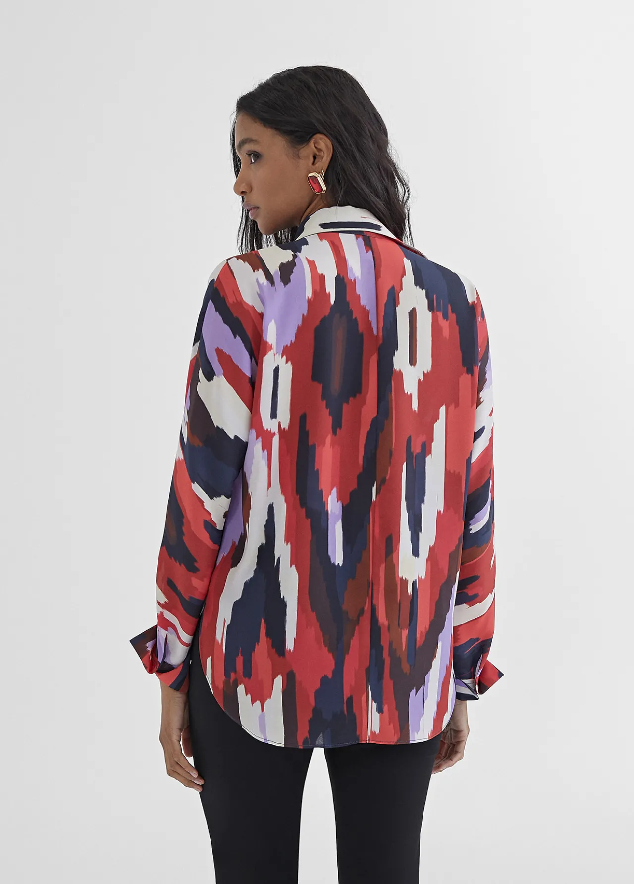 camisa_estampada_4.webp Lola Casademunt Camisas Y Blusas<Camisa estampada LILA-ROJO