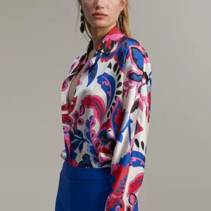 Lola Casademunt Camisas Y Blusas<Camisa estampada paisley ROSA-MULTICOLOR