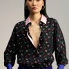 Lola Casademunt Camisas Y Blusas<Camisa estampado monograma NEGRO-MULTICOLO