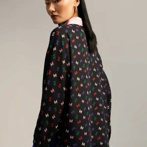 Lola Casademunt Camisas Y Blusas<Camisa estampado monograma NEGRO-MULTICOLO