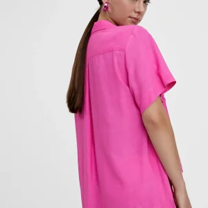 Lola Casademunt Camisas Y Blusas<Camisa fluida con bolsillos FUCSIA