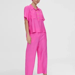 Lola Casademunt Camisas Y Blusas<Camisa fluida con bolsillos FUCSIA