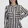 Lola Casademunt Camisas Y Blusas<Camisa fluida de rayas NEGRO-BLANCO