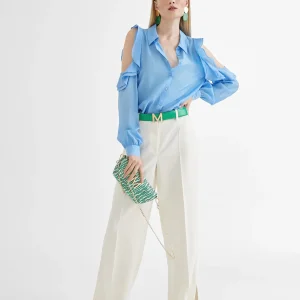 Lola Casademunt Camisas Y Blusas<Camisa hombros descubiertos AZULELECTRICO