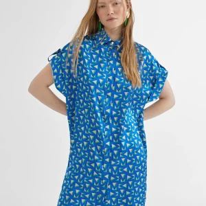 Lola Casademunt Camisas Y Blusas<Camisa larga estampada AZULELECTRICO