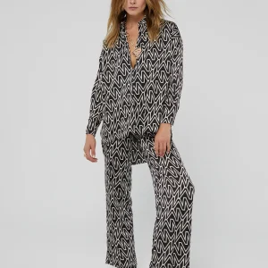 Lola Casademunt Camisas Y Blusas<Camisa larga monograma NEGRO-CRUDO