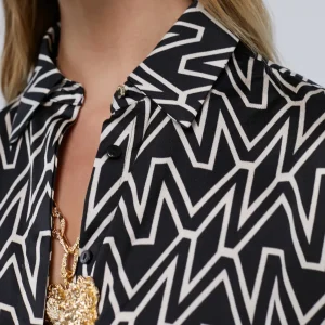 Lola Casademunt Camisas Y Blusas<Camisa larga monograma NEGRO-CRUDO