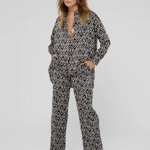 Lola Casademunt Camisas Y Blusas<Camisa larga monograma NEGRO-CRUDO