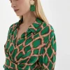 Lola Casademunt Camisas Y Blusas<Camisa lazada VERDE-MARRON