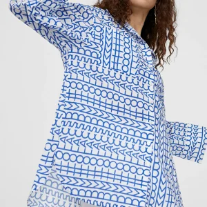 Lola Casademunt Camisas Y Blusas<Camisa logomania AZULELECTRICO
