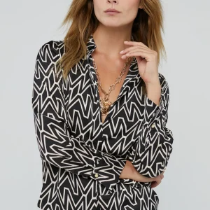 Lola Casademunt Camisas Y Blusas<Camisa monograma M NEGRO-CRUDO