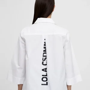 Lola Casademunt Camisas Y Blusas<Camisa pico manga acampanada BLANCO