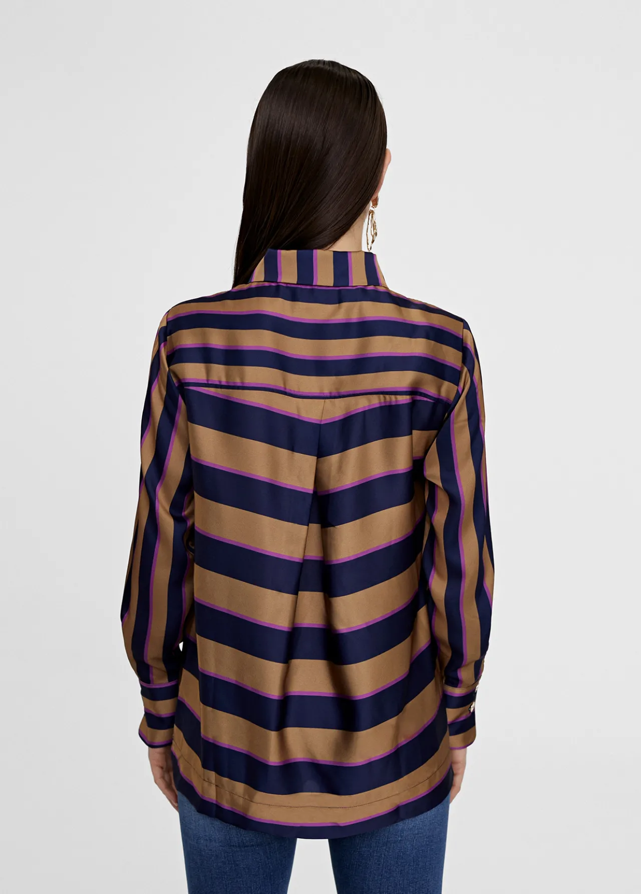 camisa_rayas_3.webp Lola Casademunt Camisas Y Blusas<Camisa rayas AZUL-MARRON