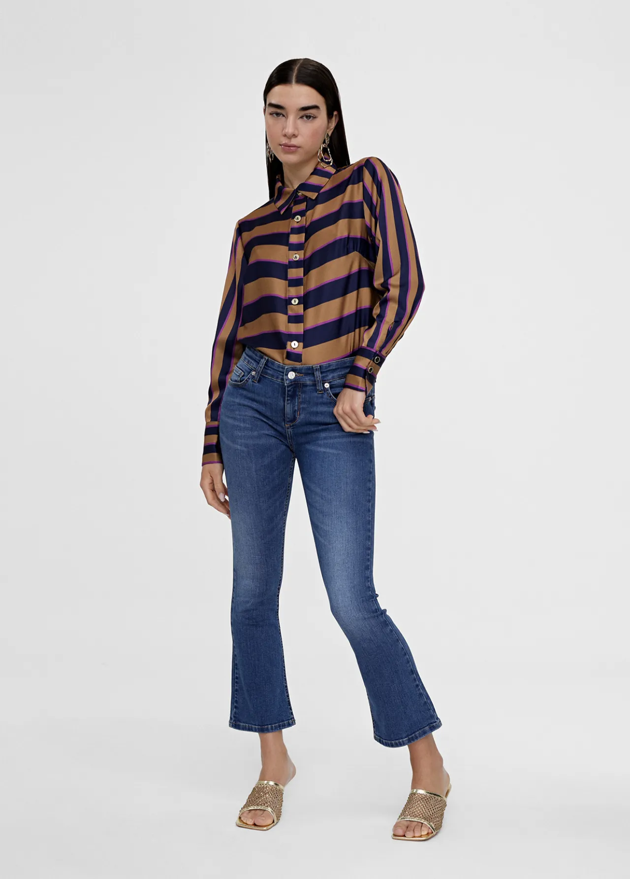 camisa_rayas_4.webp Lola Casademunt Camisas Y Blusas<Camisa rayas AZUL-MARRON