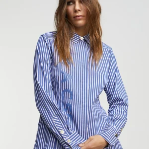 Lola Casademunt Camisas Y Blusas<Camisa rayas logo AZUL-BLANCO