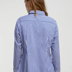 Lola Casademunt Camisas Y Blusas<Camisa rayas logo AZUL-BLANCO