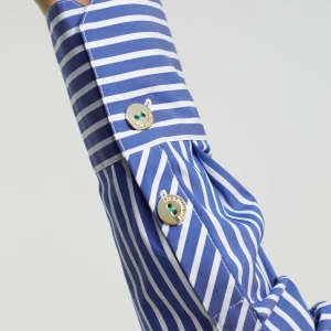 Lola Casademunt Camisas Y Blusas<Camisa rayas logo AZUL-BLANCO