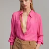 Lola Casademunt Camisas Y Blusas<Camisa transparencia bolsillos ROSA