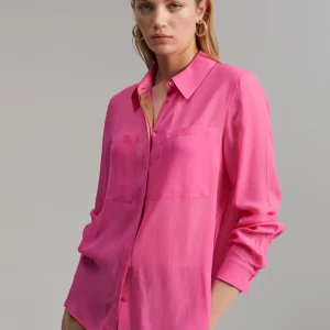 Lola Casademunt Camisas Y Blusas<Camisa transparencia bolsillos ROSA
