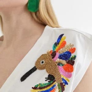 Lola Casademunt Camisetas Y Tops<Camiseta bird BLANCO-METAL