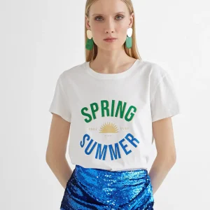 Lola Casademunt Camisetas Y Tops<Camiseta básica summer BLANCO-ROJO