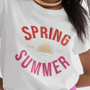 Lola Casademunt Camisetas Y Tops<Camiseta básica Summer BLANCO-ROJO