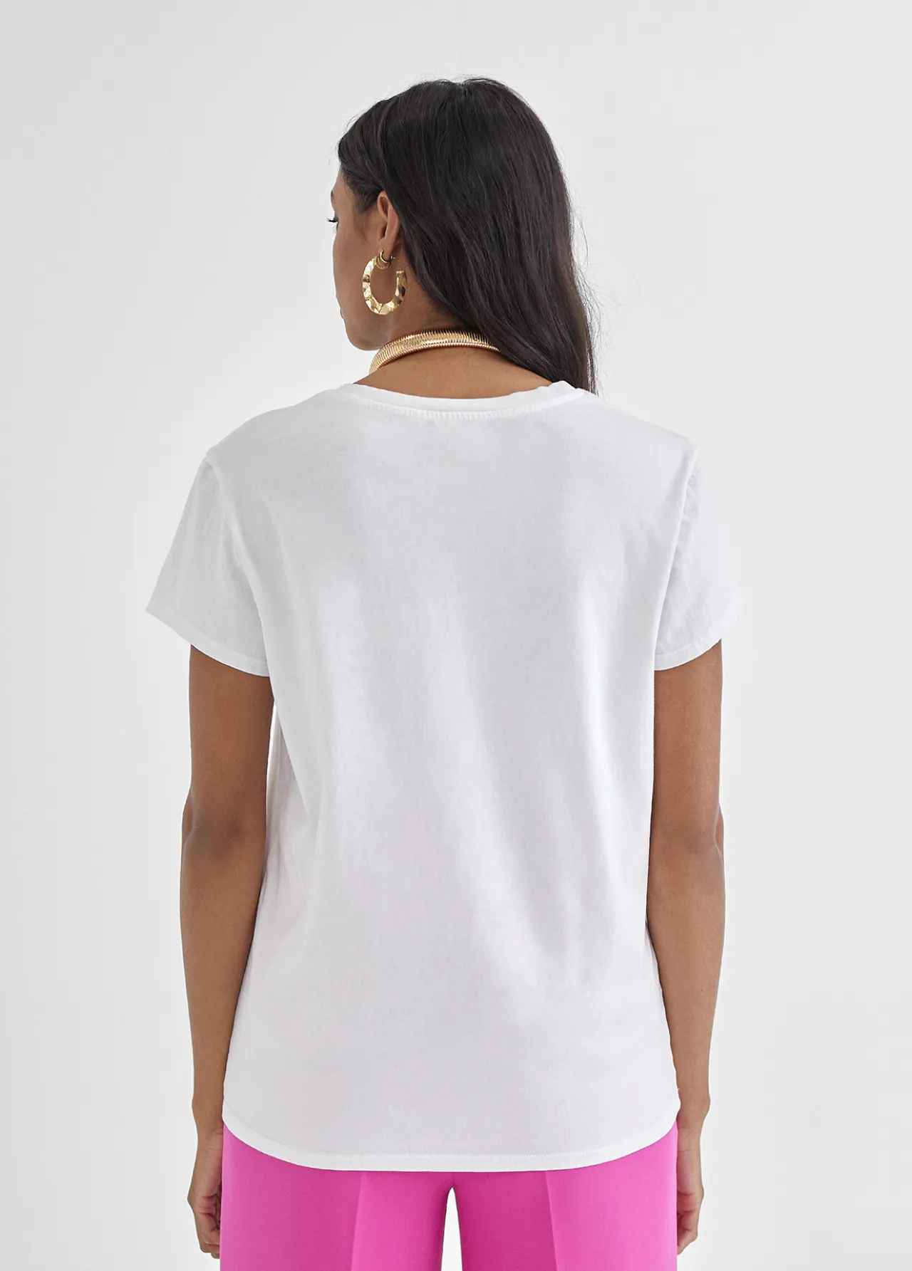 camiseta_bsica_summer_3.webp Lola Casademunt Camisetas Y Tops<Camiseta básica Summer BLANCO-ROJO