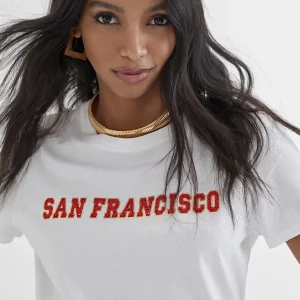 Lola Casademunt Camisetas Y Tops<Camiseta city rojo BLANCO-ROJO