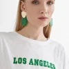 Lola Casademunt Camisetas Y Tops<Camiseta city verde BLANCO-ROJO