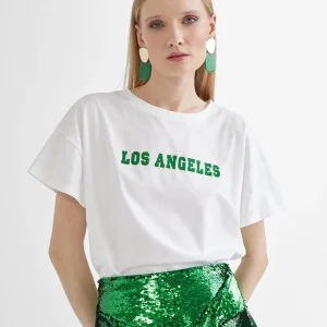 Lola Casademunt Camisetas Y Tops<Camiseta city verde BLANCO-ROJO