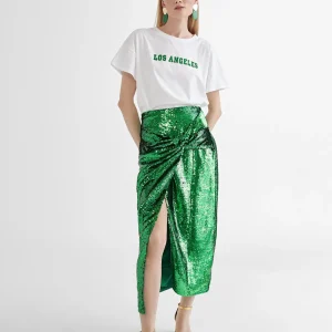 Lola Casademunt Camisetas Y Tops<Camiseta city verde BLANCO-ROJO