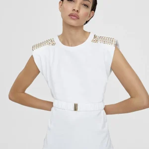 Lola Casademunt Camisetas Y Tops<Camiseta con cinturón BLANCO